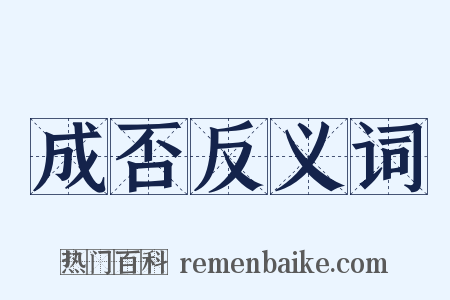 成否反义词是什么意思的图片
